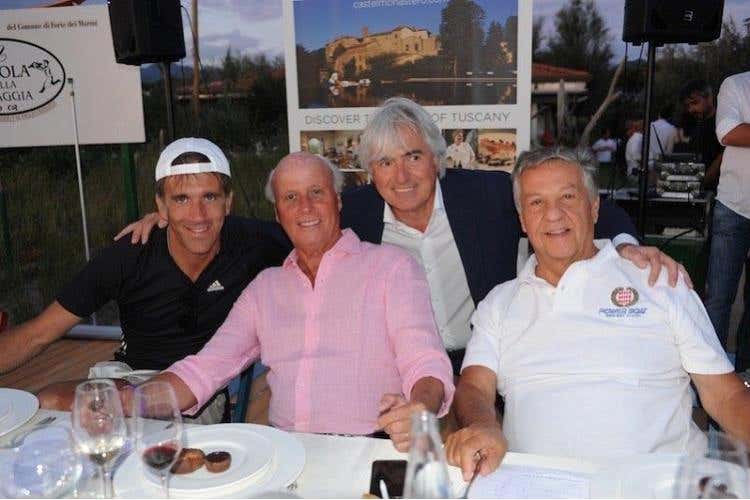 da sinistra: Davide Oldani, Giancarlo Aneri, Umberto Buratti e Renato Pozzetto